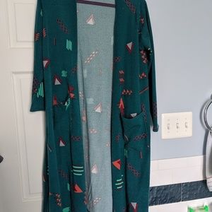 Lularoe medium Sarah duster sweater in teal
